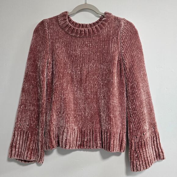 Cupio Chenille Pink Chunky Knit Sweater Size Small - Picture 3 of 5